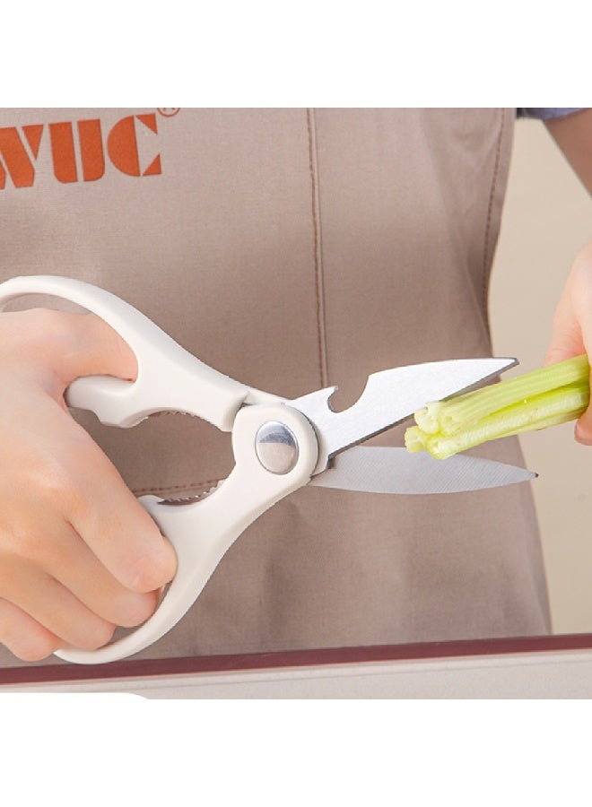 Professional Multi-Purpose Kitchen Scissors 4-in-1 with Magnetic Protective Cover – Ultra Sharp 30CR13 Martensitic Stainless Steel Blades – Built-in Bottle Opener, Nut Cracker & Fish Scaler – Heavy Duty Food Cutting Scissors for Meat, Poultry, Herbs & Vegetables – Ergonomic Lightweight Food-Grade Design for Modern Kitchens - Image 3